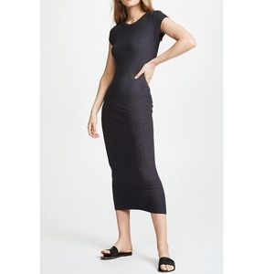 Enza Costa Ribbed Cap Sleeve Dress